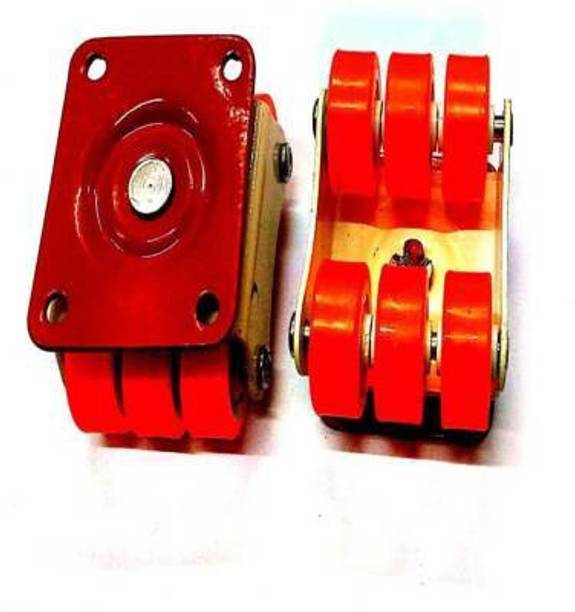 H HADDU WHEEL REVOLVING CASTOTR ORANGE 4 PCS Swivel Furniture Caster (Pack of4) Swivel Furniture Caster