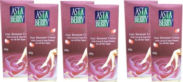 ASTABERRY Rose Hair Removal Cream Pack of -6 Cream