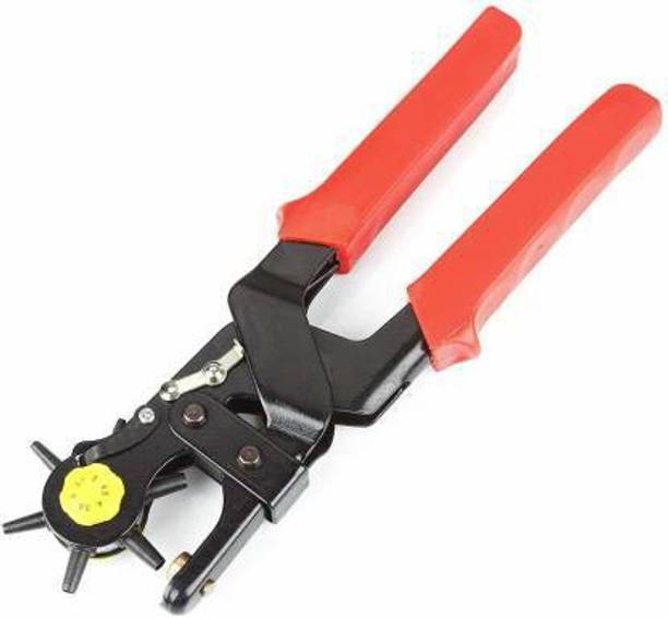 Rangwell Heavy Rotary Leather Hole Punch Tool for Belts; Watch Bands; Dog Collars; Saddles; Fabric; DIY Home or Craft Projects Punch Plier Multi Utility Plier