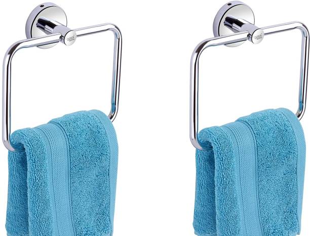 Caisson Premium Quality Stainless Steel Square Shape Towel Ring Holder Pack of 2 Set of 4 Napkin Rings