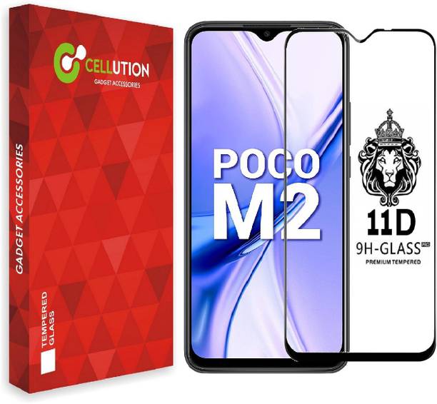 Cellution Edge To Edge Tempered Glass for Poco M2, Poco C3
