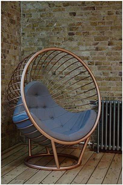 Smarts collection Iron Bubble Chair with Slim Form Seat Cushion For Hall Metal Outdoor Chair