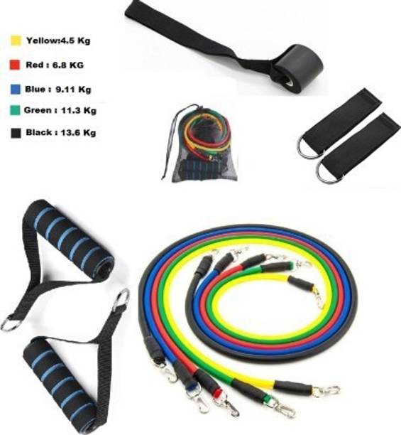 Shopeleven RESISTANCE BAND SET 5 Level Resistance Bands Set toning tube Resistance Tube