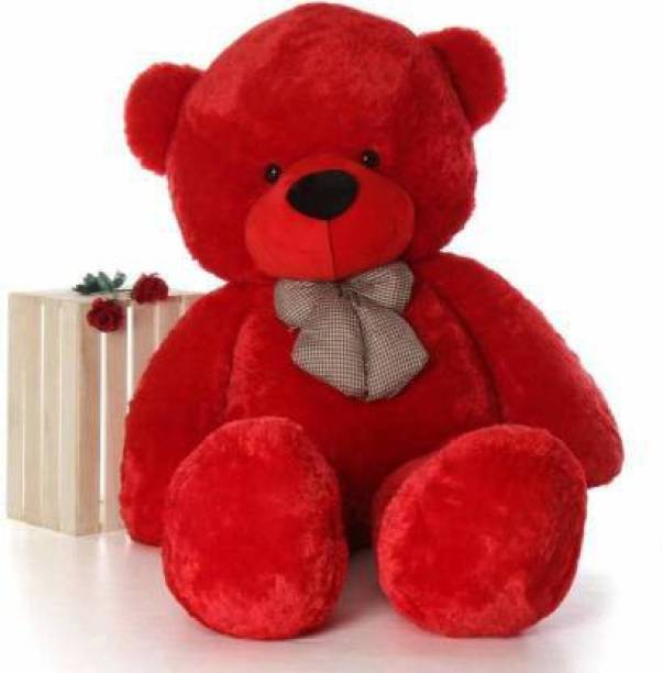 Mowgli 3 feet (Red color) teddy bear / high quality / love teddy For girls valentine & Anniversary/Birthday gift / cute and soft teddy bear -92 cm & 36 inch (Red) - 36 inch (Red Shade)  - 90.5 cm