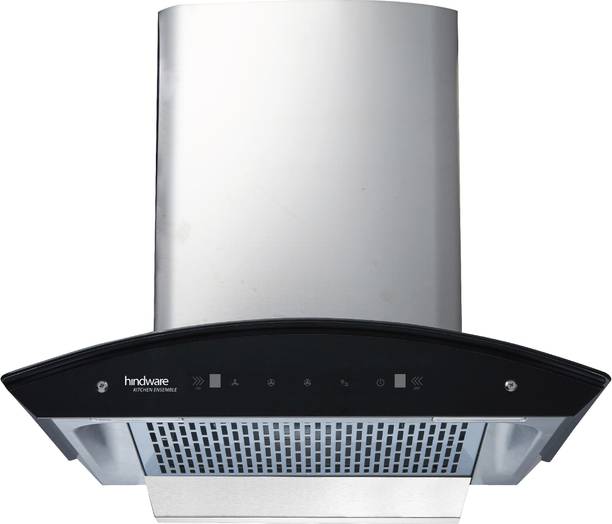 Hindware Oasis ss 60 Auto-Clean motion sensor with motion senser 1200 CMH 60 cm Auto Clean Chimney