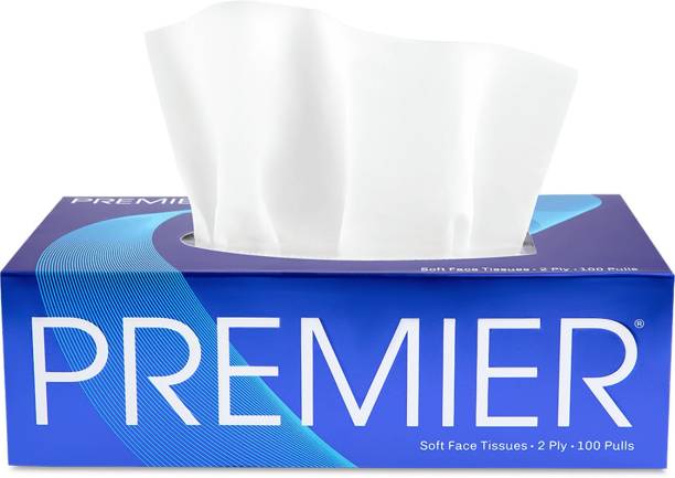 Premier FACE AND BOX TISSUE 2PLY 100 PULLS IN EACH BOX