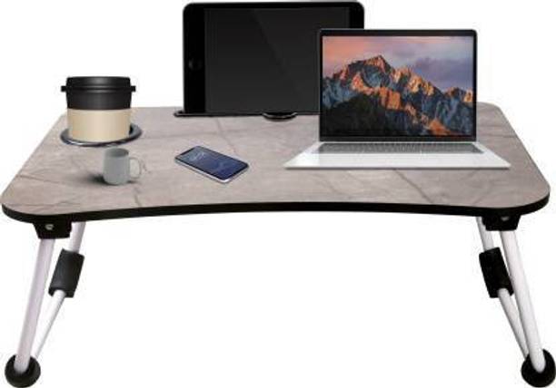 KIVA Smart Multi-Purpose Portable Laptop Table with Dock Stand and Coffee Cup Holder Wood Portable Laptop Table