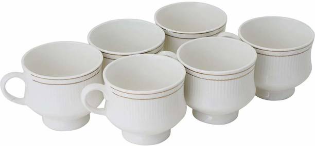 love unlimited Pack of 6 Bone China Tea Cups Set of 6 | Coffee Mugs for Home Office