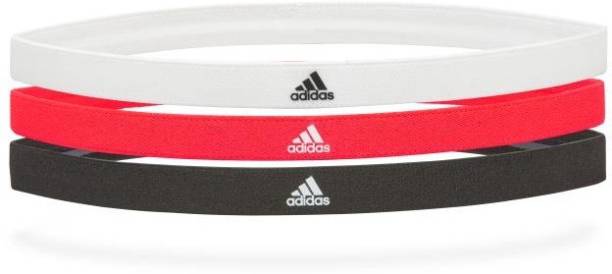ADIDAS Sports Hair Bands - White, Solar Red, Black Fitness Band