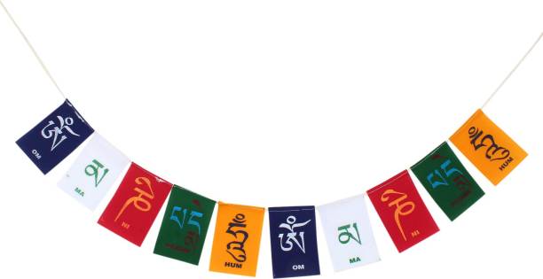 PARTY MIDLINKERZ Tibetian Buddhist Prayer Flags for Bike Rectangle Outdoor Flag Flag