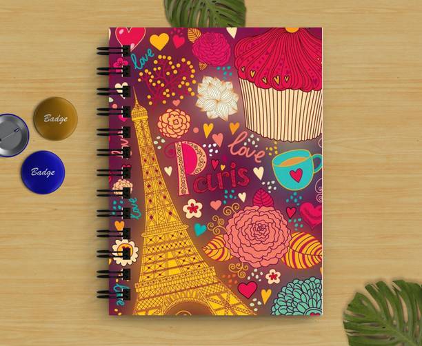 DI-KRAFT Multicolor Printed Regular Notebook A5 Diary Unruled 160 Pages