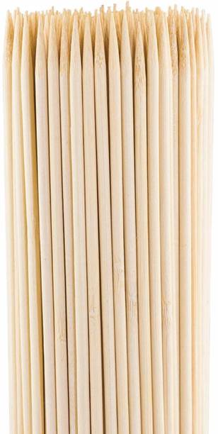 AVRT 16 inches Heavy Duty Bamboo Skewer | BBQ Skewer | Potato Twister Stick | Long Wooden Skewer (Pack of 80) Disposable Wooden Salad Fork Disposable Wooden Fruit Fork, Roast Fork, Salad Fork Set
