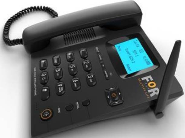 FOR GSM DUAL SIM F1+FIX WIRELESS PHONE,CORDED&CORDLESS Corded & Cordless Landline Phone with Answering Machine (Black) Corded Landline Phone with Answering Machine