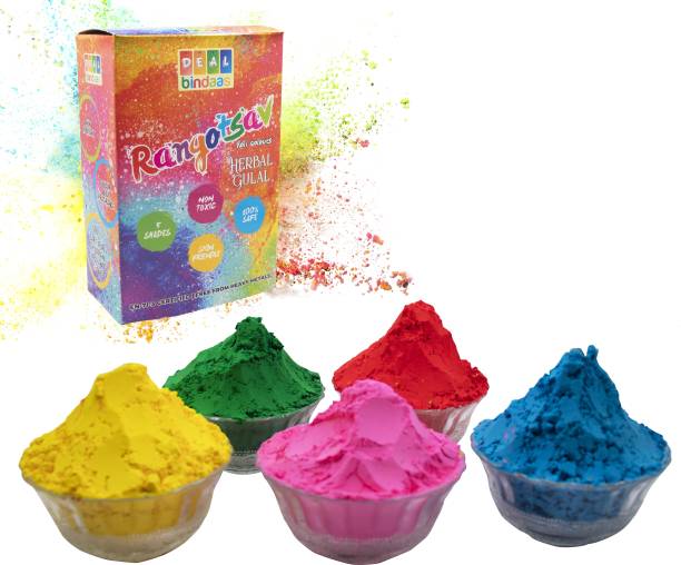 DEALbindaas Rangotsav Herbal Gulal Holi Color Powder Pack of 15