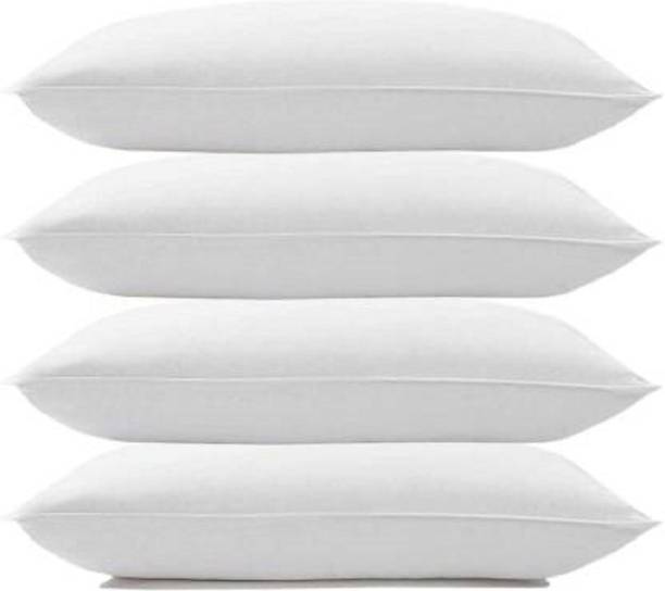 crafly Cotton Solid Sleeping Pillow Microfibre Solid Sleeping Pillow Pack of 4