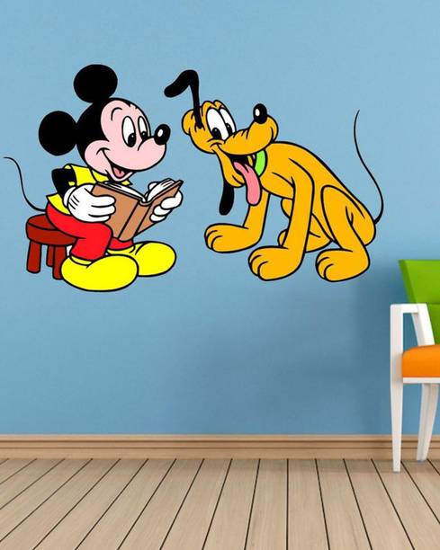 BALKRISHNA WALL STICKER 60 cm mickey mouse wall sticker 3d Self Adhesive Sticker