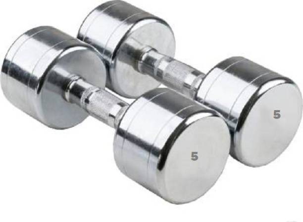 sportsistic pair of 5KG* 2 Steel Dumbbell GVR Fixed Weight Dumbbell