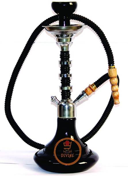 Wish Divine Glass Hookah Pot Black Indo Minar(Height 18 Inches) 18 inch Glass Hookah