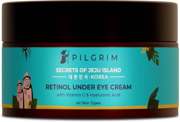Pilgrim Retinol Under Eye Cream with Vitamin C & Hyaluronic Acid | Eye Cream For Dark Circle, Puffiness, Wrinkles | Removal of Fine Lines, Puffy Eyes | All Skin Type | Korean Beauty | 30g