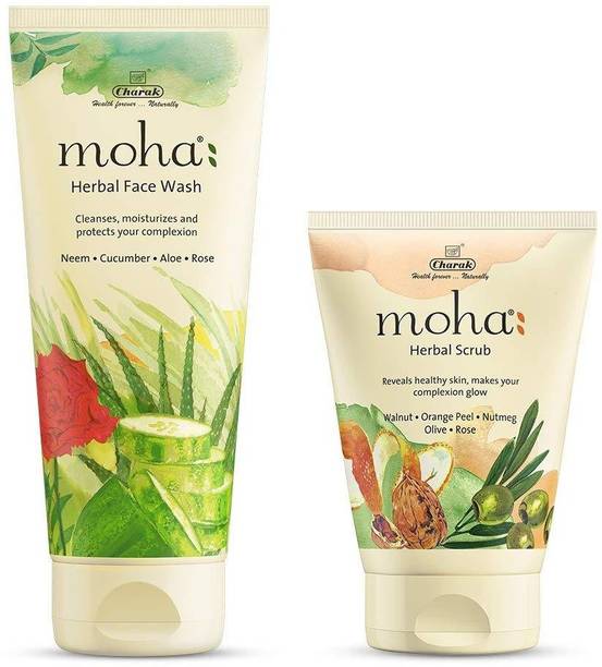 Moha HERBAL FACE WASH 200mL AND HERBAL SCRUB 100g Face Wash