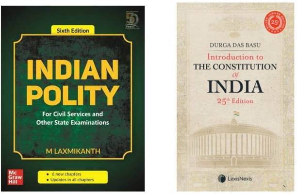 Indian Polity 6th Edition & New Edition Introduction To The Constitution Of India Set Of 2 (Two) Books