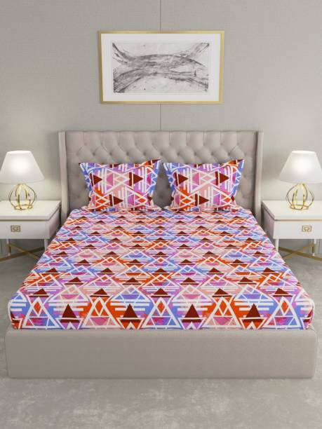 Raymond Home 104 TC Cotton Double Abstract Bedsheet