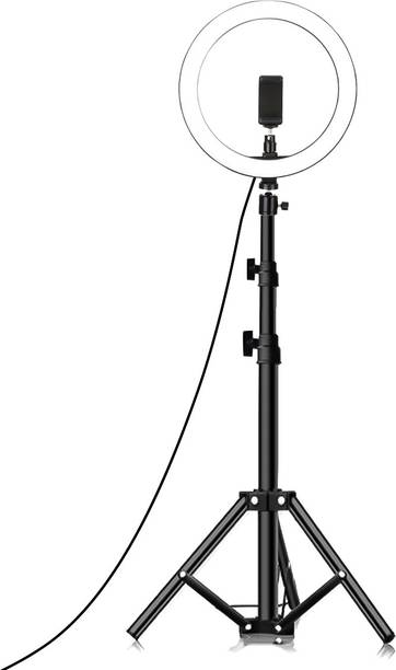 Wrapo 10'' Selfie Ring Light with Extendable Tripod Stand,Peteme LED Ring Light with Phone Holder for Live Streaming/Makeup/YouTube Video/Photography, Tripod