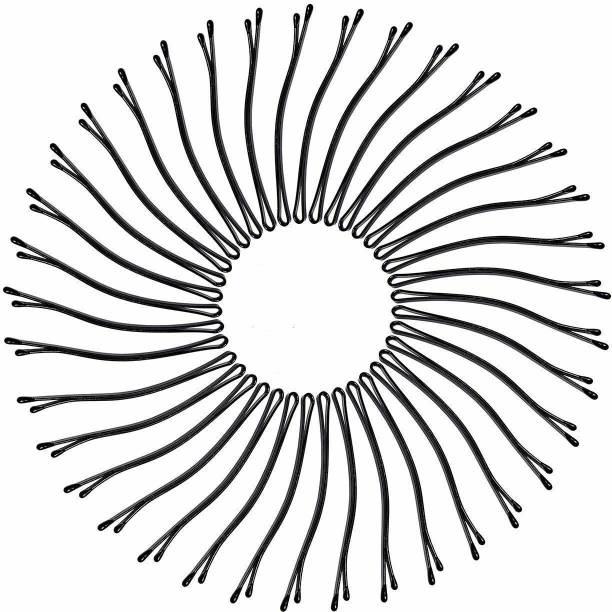 SIYAA Black Metal Baby pins for hair Hair Pins for women Bun Hair pins stylish for girls hair pins for hair styling (Pack of 60) Hair Pin