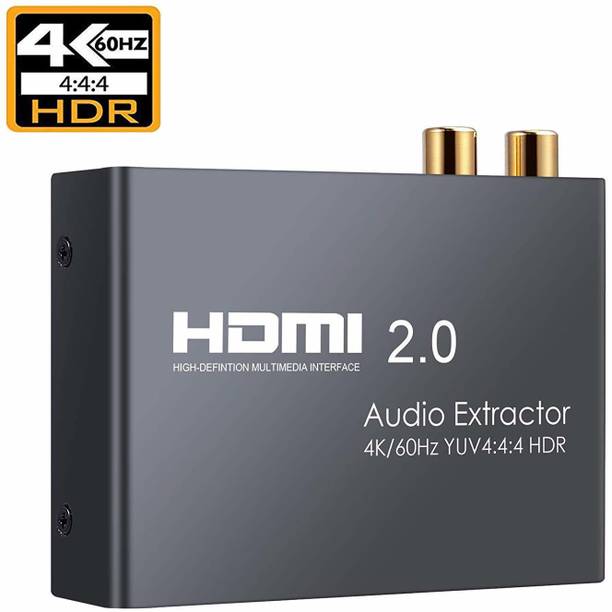 microware HDMI 2.0 Audio Extractor Switcher Splitter Gaming Adapter
