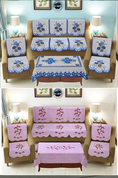 croox Cotton Floral 3 Seater Sofa Cover