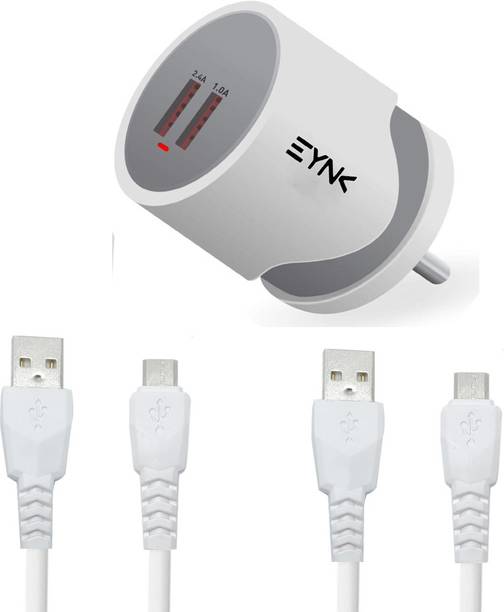 EYNK 3.4 A Wall Charger for Mobile with Detachable Cable