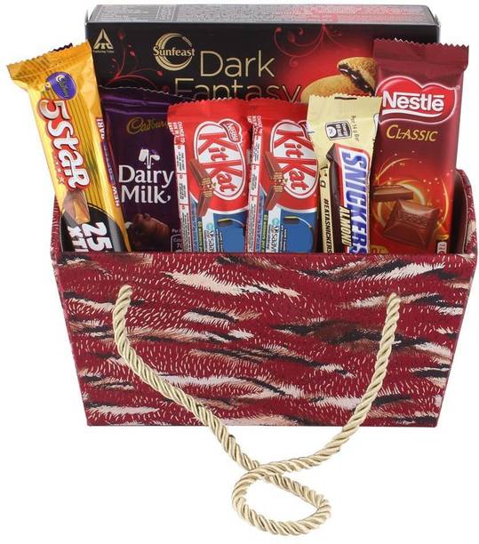Cadbury Birthday Surprise Chocolate Combo | Chocolates With Beautiful Basket | Chocolate Gift For Rakhi, Diwali, Christmas, Birthday, Anniversary, Holi. Combo