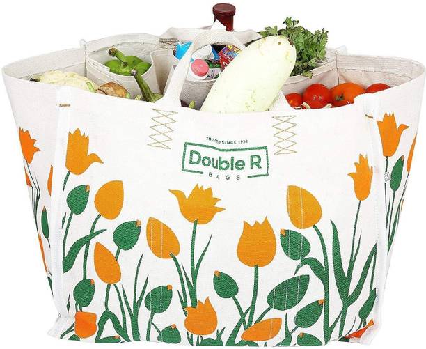 Double R Waterproof Large Cotton Canvas Shopping Bags Grocery Bag