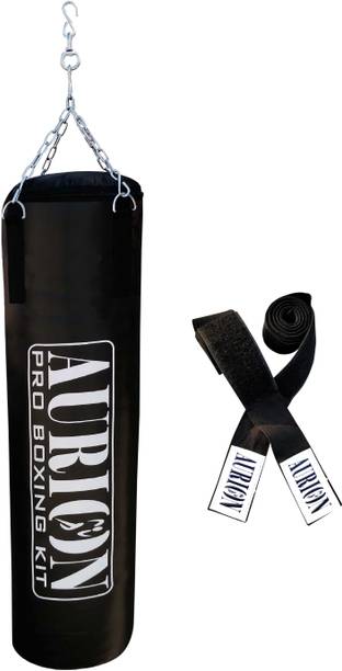 Aurion by 10Club Unfilled Punch Bag Set 2 Feet Hand wrap Boxing Kit