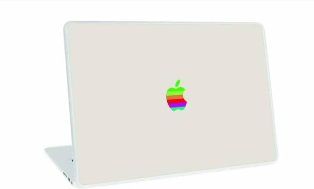 Galaxsia Coloured Apple Logo Laptop Skin vinyl Laptop Decal 17.3