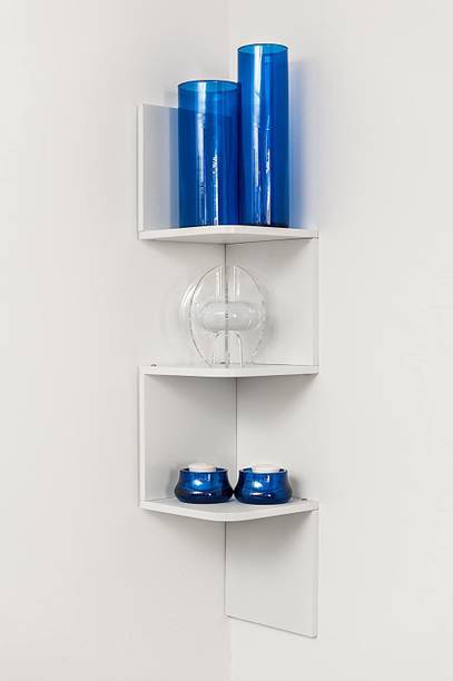 Craftylook Zigzag wall shelf wooden wall corner shelves MDF (Medium Density Fiber) Wall Shelf
