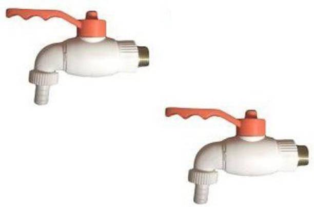 PANISTHA 2 Pieces PVC Heavy Garden Tap/Outdoor Tap- set of 2 PVC Heavy Garden Tap/Outdoor Tap-set of 2 Bib Tap Faucet (Wall Mount Installation Type) Nozzle Cock Faucet