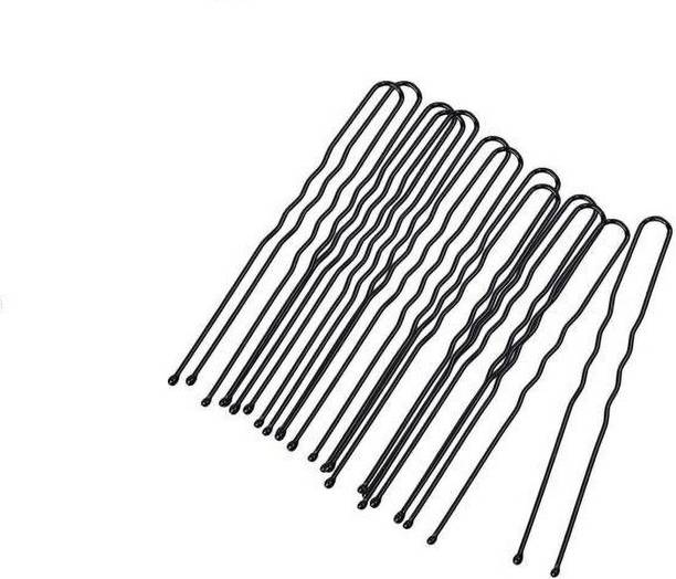 OMINDRA COLLECTION OMMINDRA collection 50 Pcs Beauty Curved U shape hair pin for Bun clip, hair pin, bobby pins Hair Pin (Black) Hair Pin
