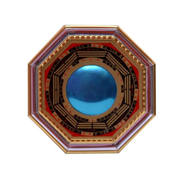 9tees Mart Vastu / Feng Shui / Pakwa Mirror For Protection And Remove Out side Negetive Energy Decorative Showpiece  -  12 cm