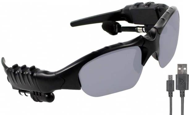 Alchiko Superior Rich Premium High Definition Extraordinary Sound Quality Portable Foldable Adjustable Bluetooth Sunglass Built-in Microphone Connects With All Smartphones