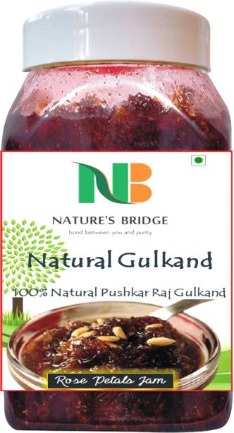 Nature's Bridge Natural Gulkand Jar Pack (800 Gm) / Pushkar Raj Gulkand / Rose Petal Jam / Gulkand / Rose Jam - 800 Gm Jar 800 g