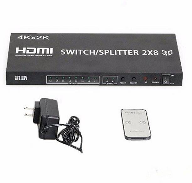 techut 2 input 8 Output HDMI Splitter Switch 2 in 8 out Media Streaming Device