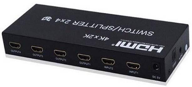 techut 2 input 4 Output HDMI Splitter Switch 2 in 4 out Media Streaming Device