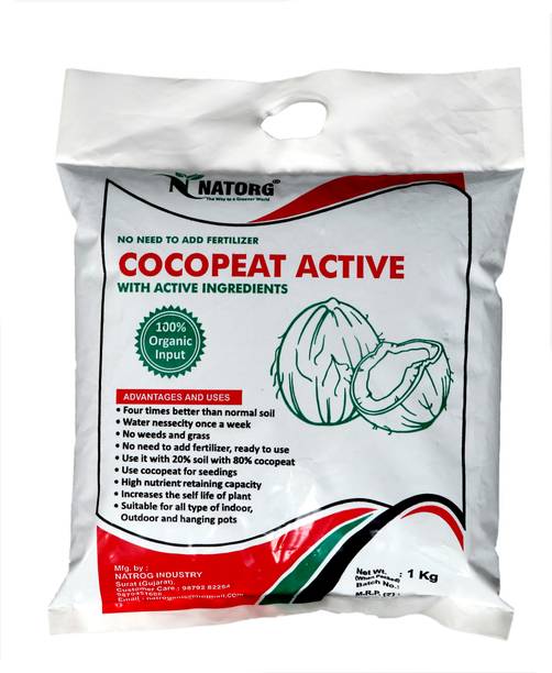 natorg COCOPEAT ACTIVE FOR PLANTS AND GARDEN 1KG Husk