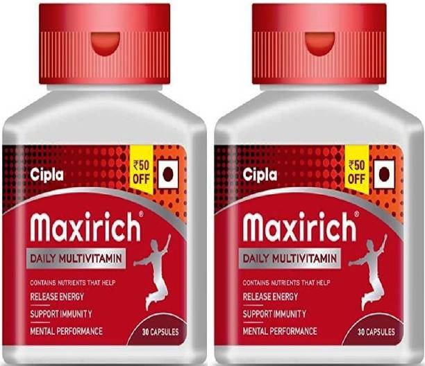 Maxirich MULTIVITAMIN AND MINERALS SOFTGELS PACK OF 2(30X2=60)