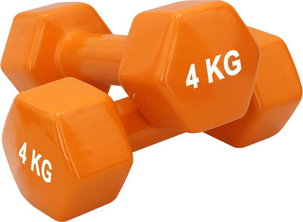 GRIFFIN Cast Iron Vinyl Coated Dumbbell (4 + 4 = 8 kg ) Fixed Weight Dumbbell