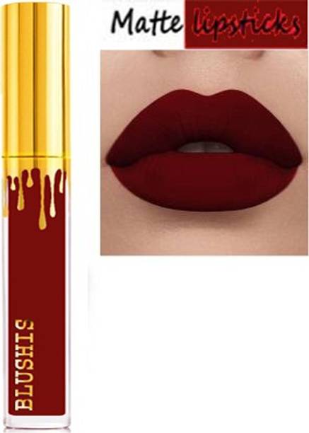 ब्लशिस High Defination Long-lasting Waterproof Smudge proof Liquid matte Lipstick Deep Marroned