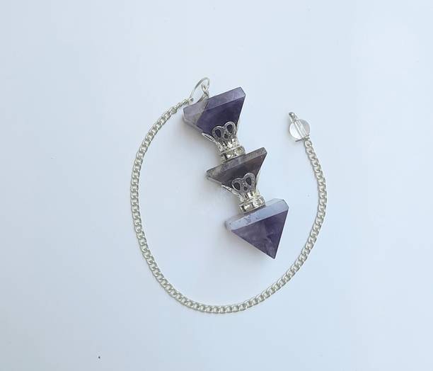 Maitri Export Amethyst Dowser tourmaline Pendulum Crystal Dowser Crystal Pendulum Stone Dowser Stone Pendulum for Reiki Healing Dowser Crystal Healing Pendulum Decorative Showpiece  -  25 cm