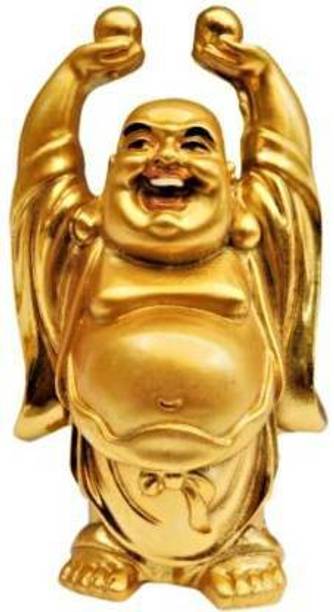 gandak LAUGHING BUDDHA FENG SHUI, VASTU DECORATIVE SHOWPIECE FOR GOOD UCK, FORTUNE, WEALTH, HEALTH, PEACE, TRANQUILITY, PROSPERITY. BEAUTIFUL GIFT Decorative Showpiece  -  11 cm