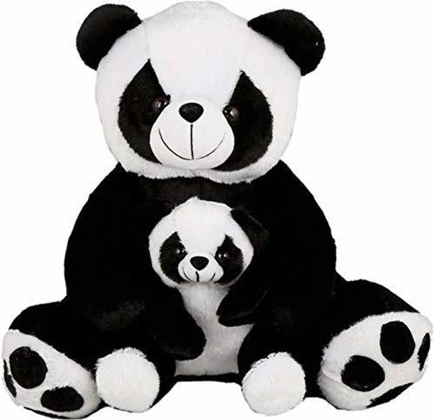 Bhagwati Soft Toy Miyoni Panda Bear with Cub Plush, 15"  - 15 inch